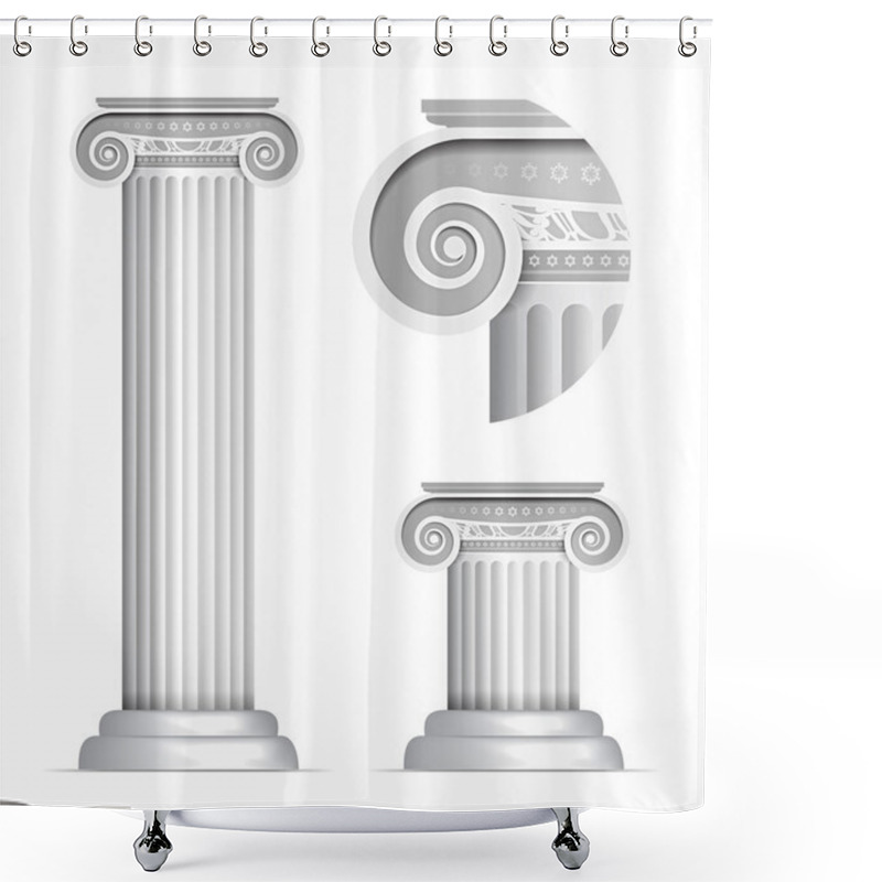 Personality  Classical Greek Or Roman Ionic Column Shower Curtains