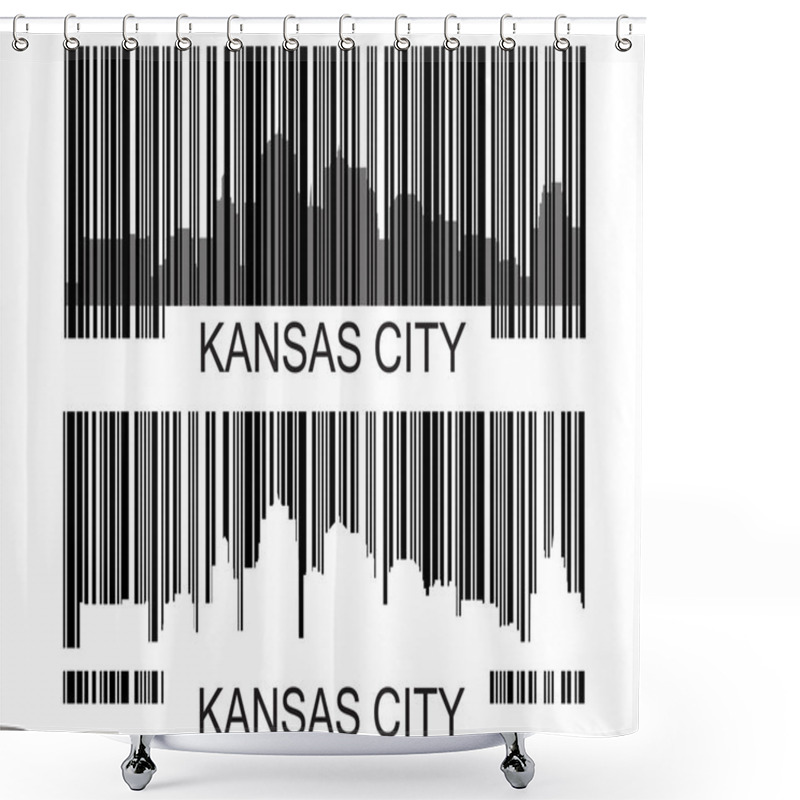 Personality  Kansas City Barcode Shower Curtains