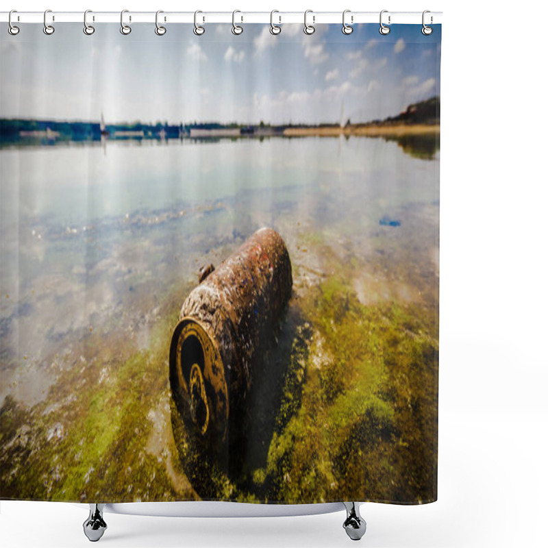 Personality  Garbage Polluting The Natural Environment, Pollution, Nature Series Shower Curtains