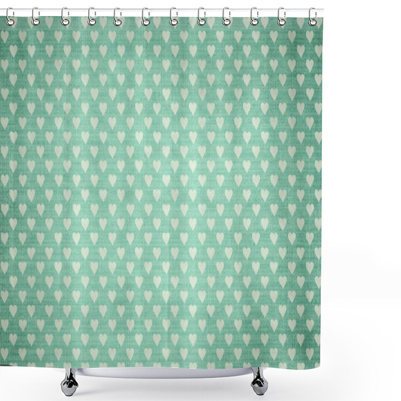 Personality  Valentine S Green Polka Dot Heart Shower Curtains