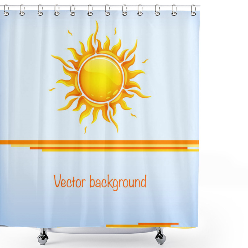 Personality  Background With Hot Sun Shower Curtains