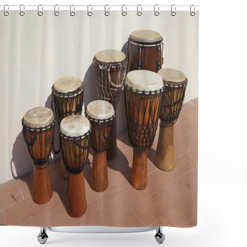 Personality  African Instruments Shower Curtains