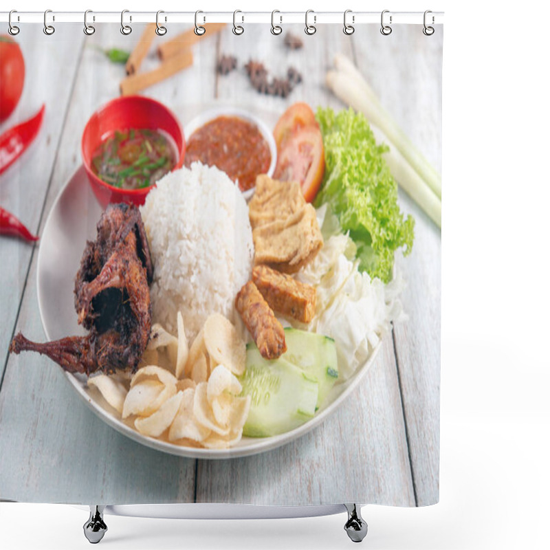 Personality  Nasi Lemak Kukus With Quail Meat Shower Curtains