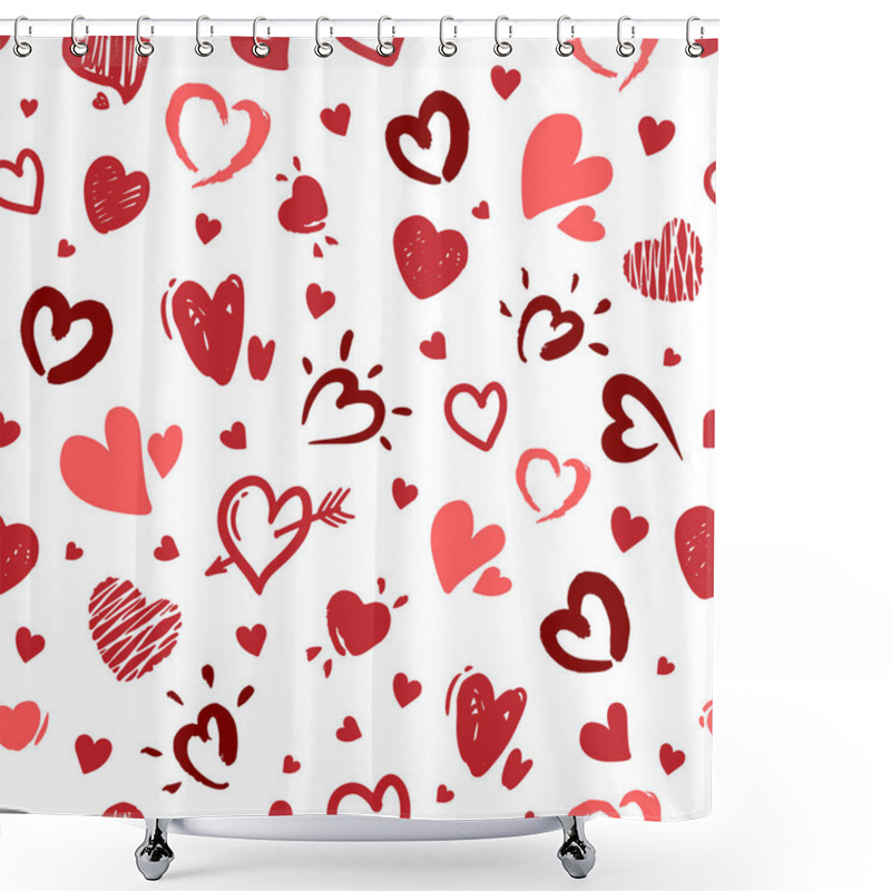 Personality  Valentines Day Pattern, Vector Iillustration Shower Curtains