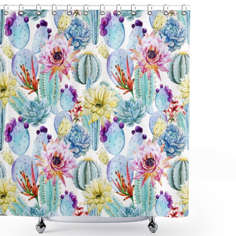 Personality  Cactus Seamless Patterns Shower Curtains