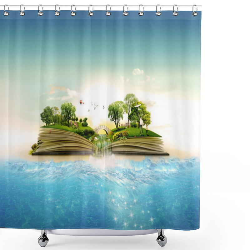 Personality  Book Of Nature Shower Curtains