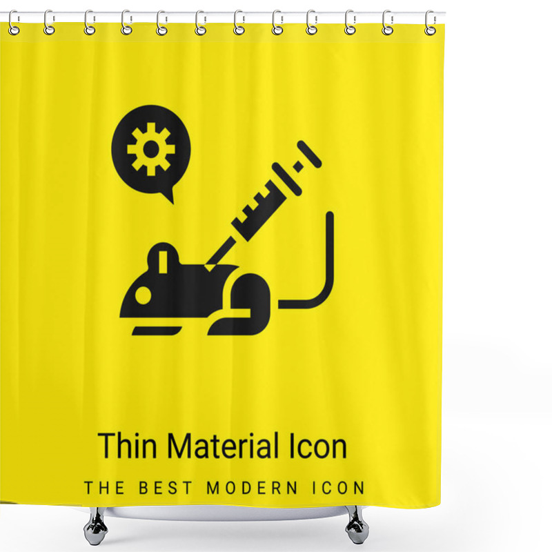 Personality  Animal Testing Minimal Bright Yellow Material Icon Shower Curtains