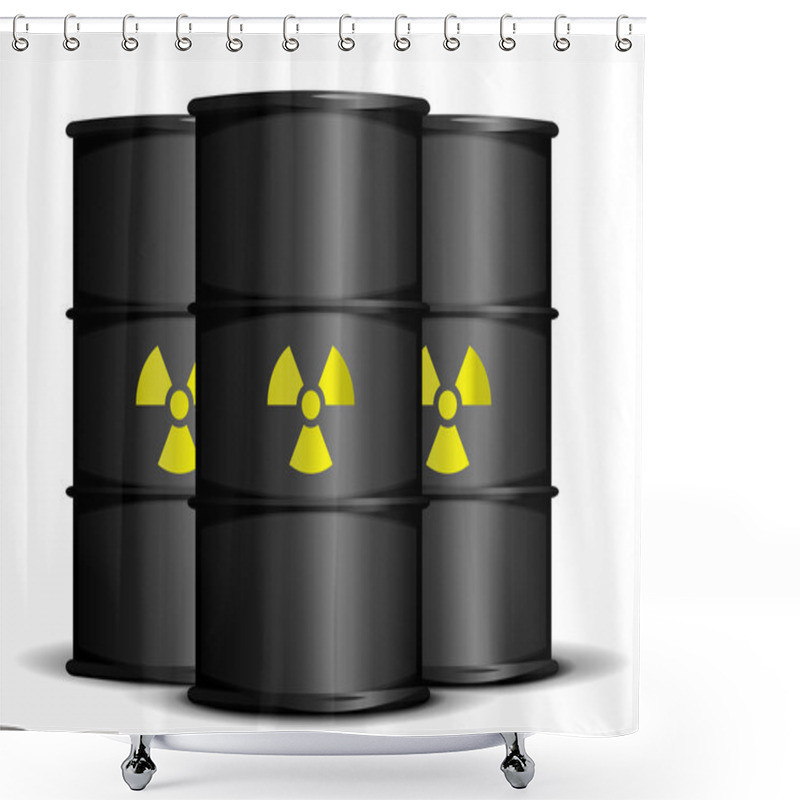 Personality  Radioactive Waste Barrels Shower Curtains