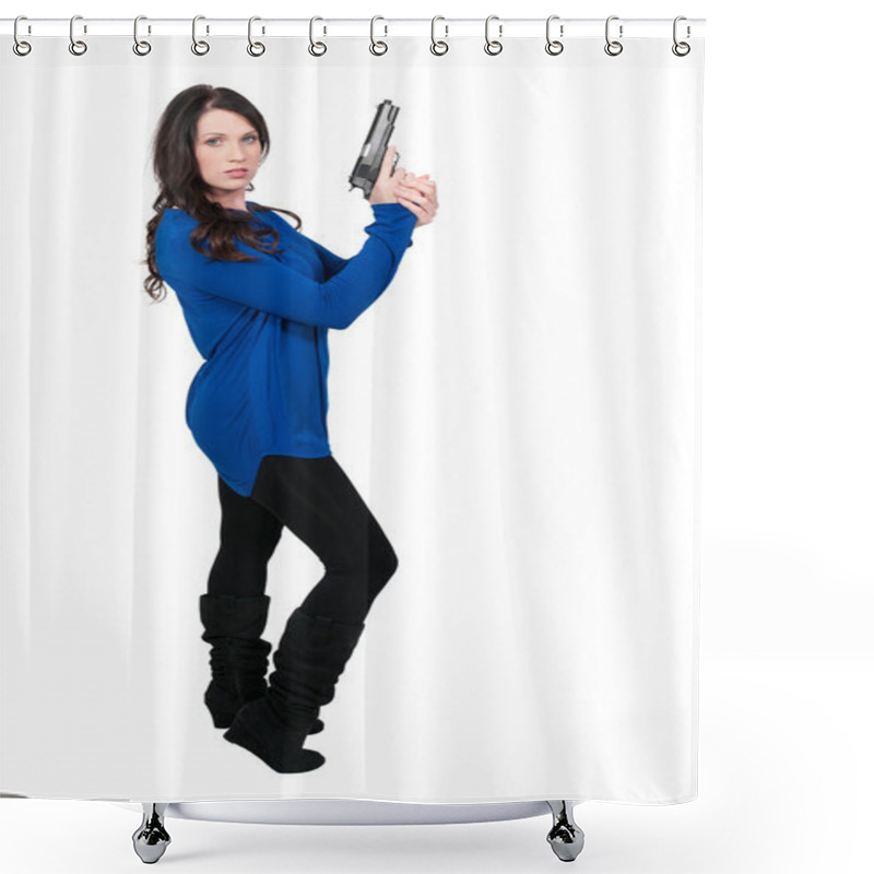 Personality  Female Detective Shower Curtains