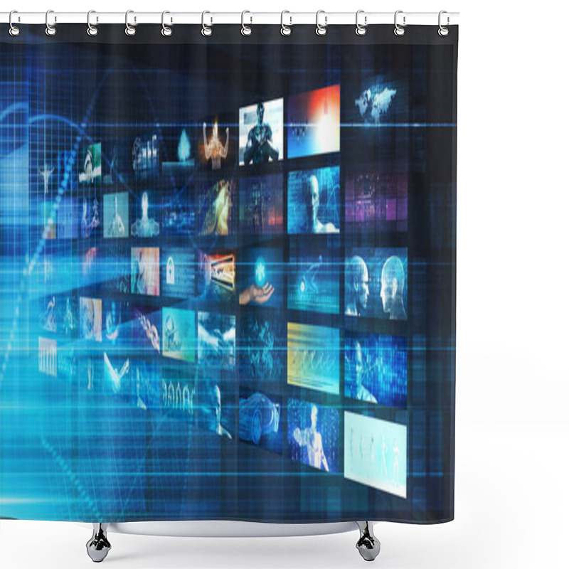 Personality  Interactive Media And Digital Entertainment As Art Shower Curtains