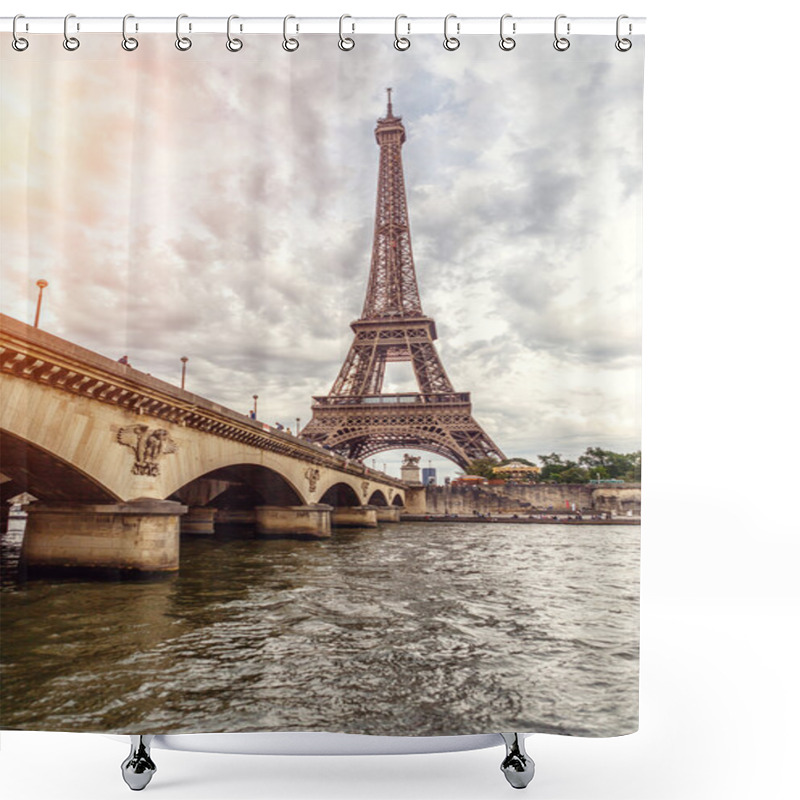 Personality  Eiffel Tower In Paris Europe Shower Curtains