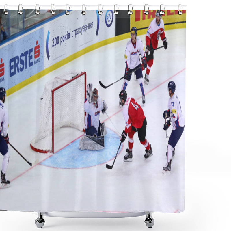 Personality  Ice Hockey 2017 World Championship Div 1 In Kiev, Ukraine Shower Curtains