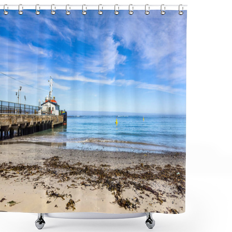 Personality  Old Jetty In Small West Coast Town Of Port Nolloth, South Africa Shower Curtains