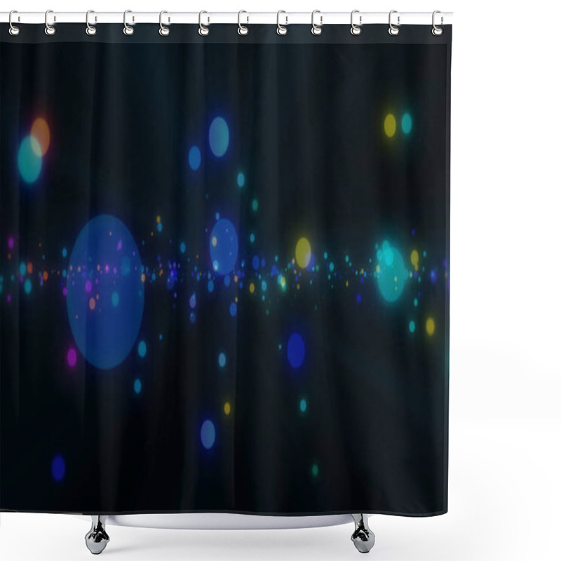 Personality  Abstract Space Spots Circles Particles Background Illustration Shower Curtains