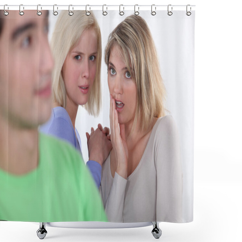 Personality  Girls Fantasizing Over Handsome Guy Shower Curtains