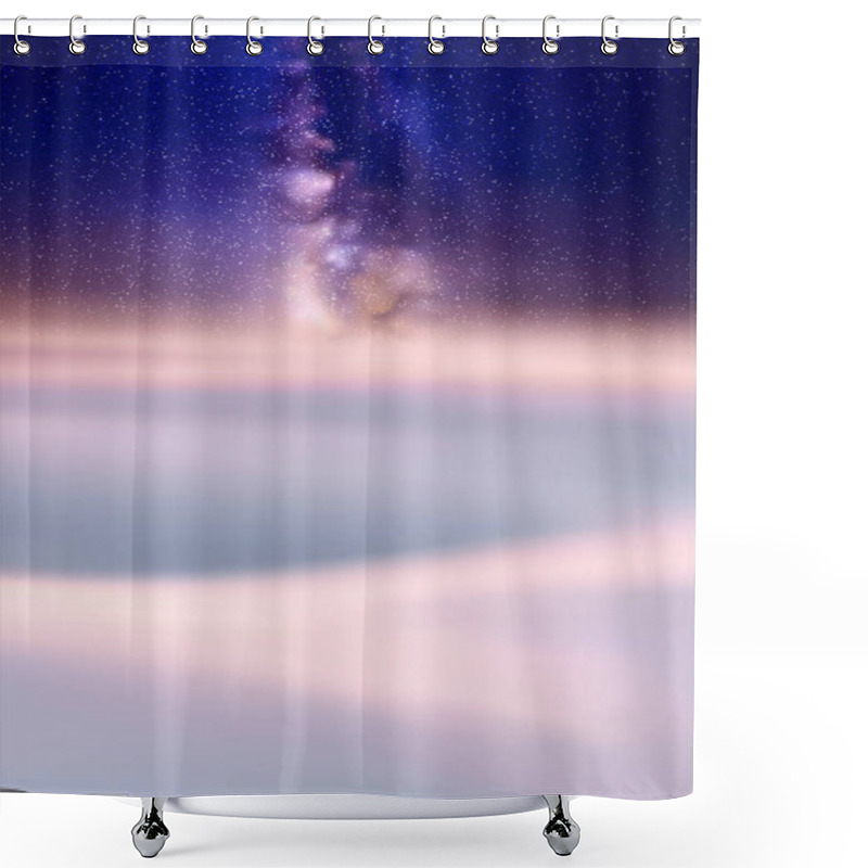 Personality  Clouds And Starry Sky. Natural Background With Fog Waves And Milky Way Shower Curtains