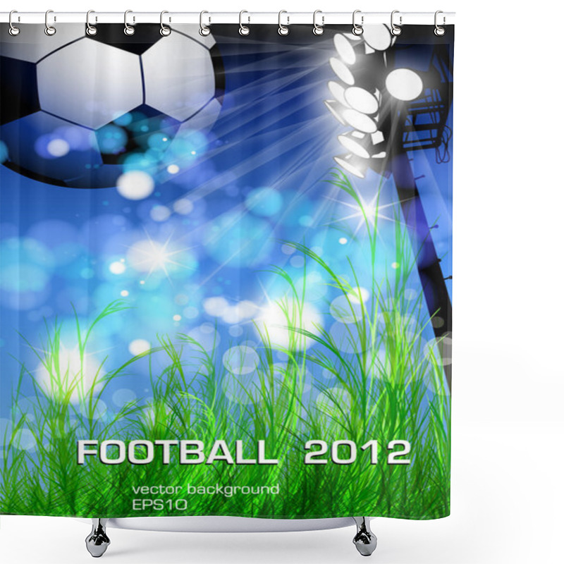 Personality  Football Flyer Design Shower Curtains