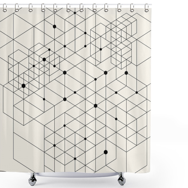 Personality  Seamless Pattern With Geometric Tiles Shower Curtains