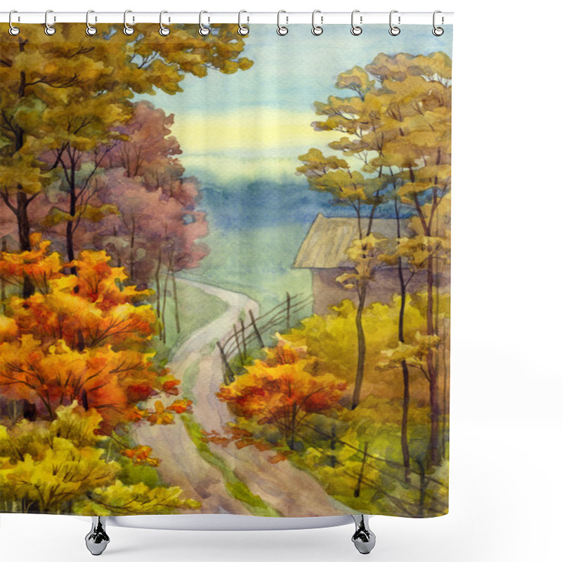 Personality  Autumn Road Shower Curtains