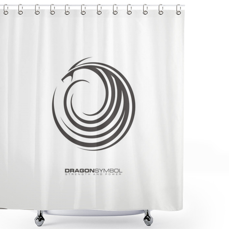 Personality  Dragon Symbol Shower Curtains