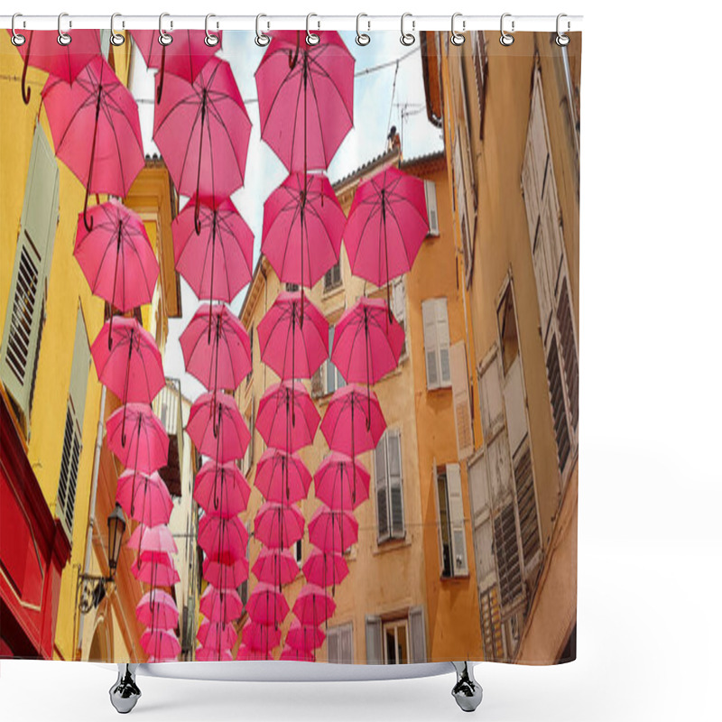 Personality  Umbrellas In The Center Of Grasse, South Of France Shower Curtains