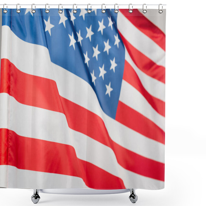 Personality  Close Up Of National Flag Of America With Stars And Stripes Shower Curtains