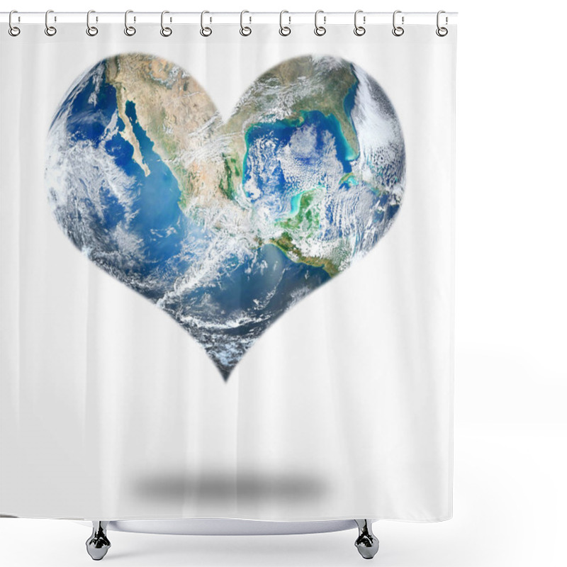 Personality  Heart Made From Earth. Shower Curtains