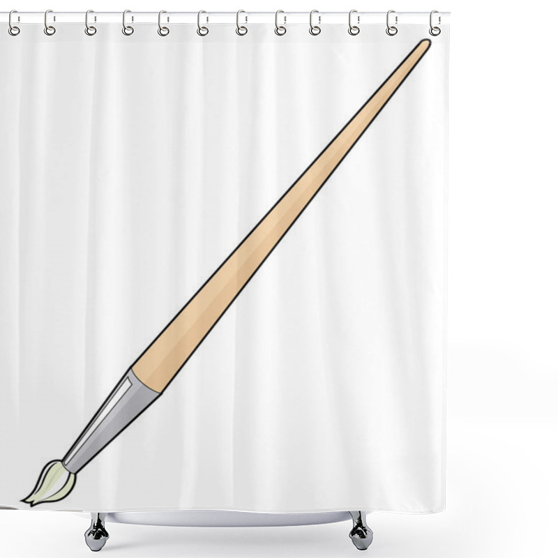 Personality  Thin Paintbrush, Art Object Shower Curtains