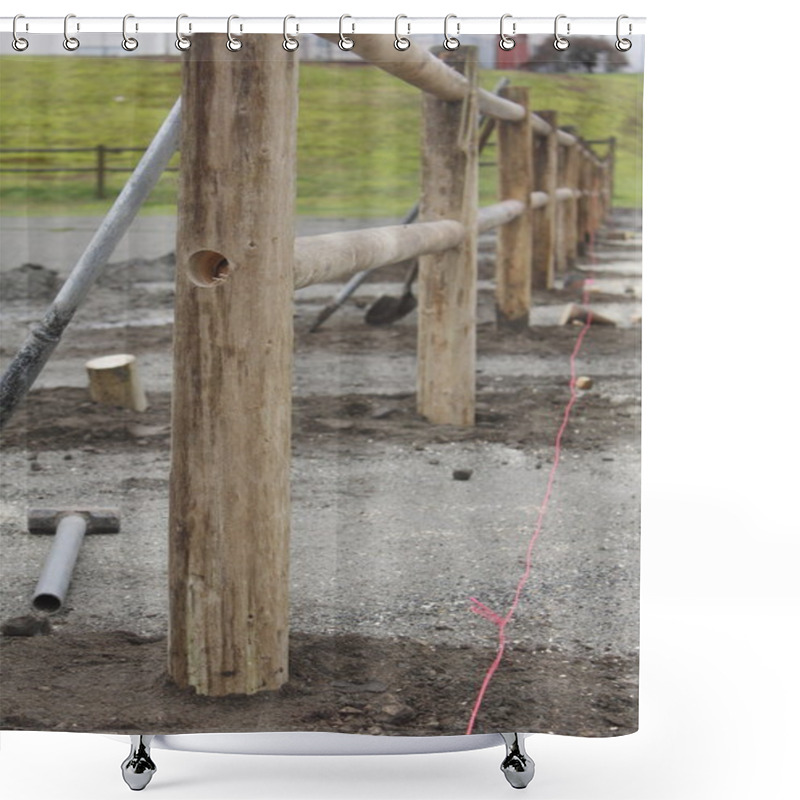 Personality  Building Fences Shower Curtains