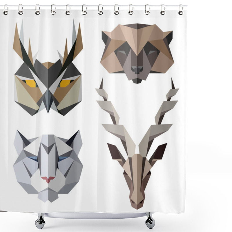 Personality  African Animals Icons Shower Curtains