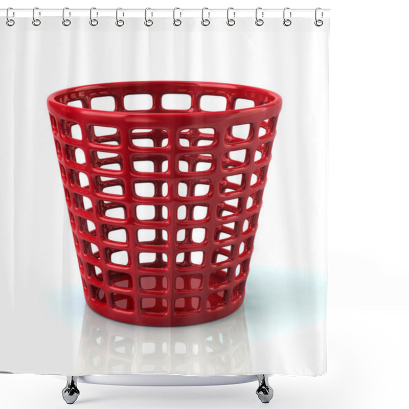 Personality  Red Trash Can Shower Curtains