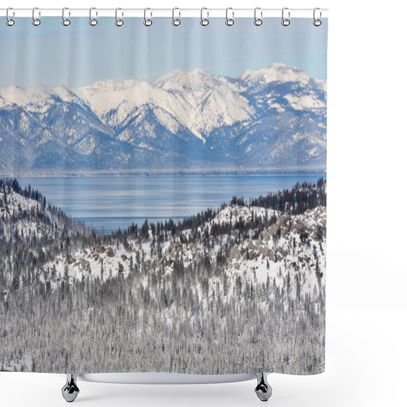 Personality  Lake Tahoe California In Winter Shower Curtains