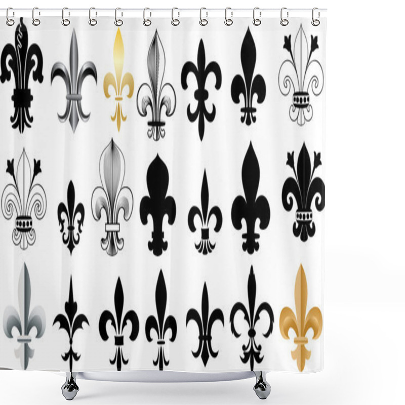 Personality  Fleur De Lys Shower Curtains