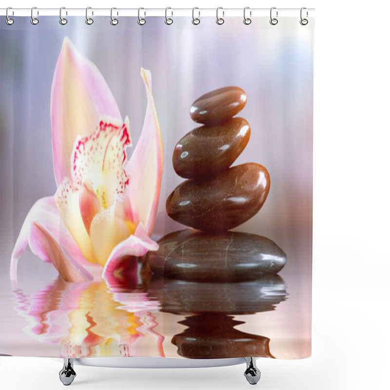 Personality  Spa Zen Stones. Harmony Concept Shower Curtains