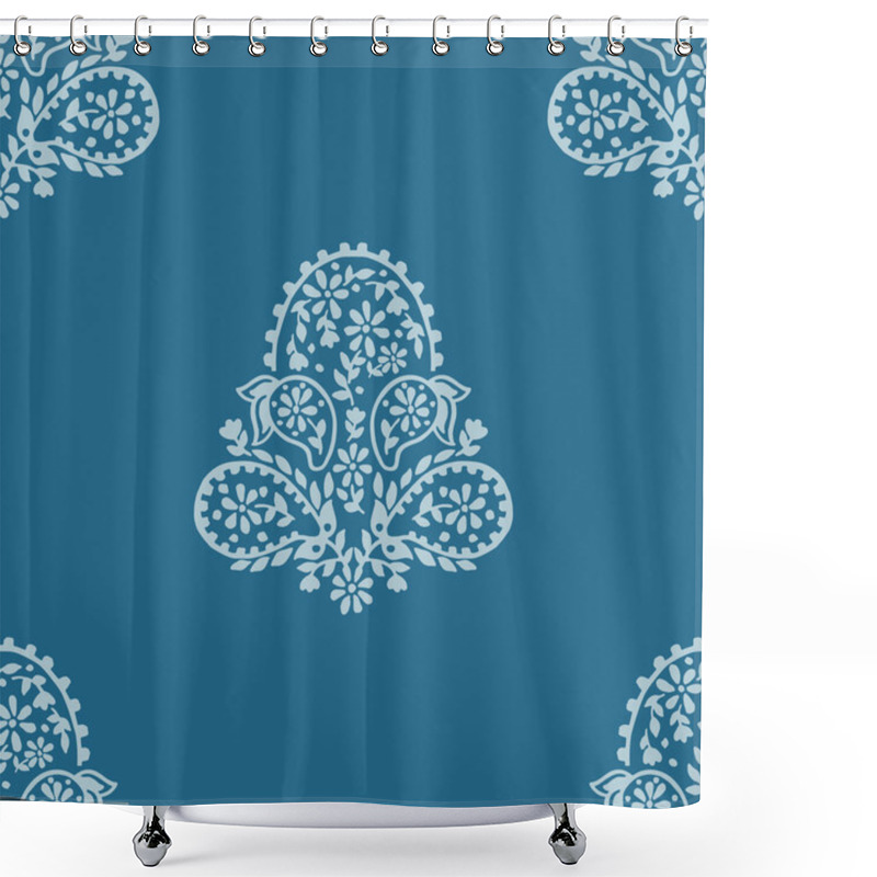 Personality  Vector Seamless Artistic Gentle Paisley Pattern Shower Curtains