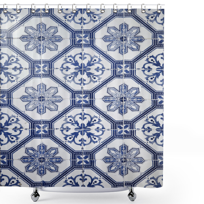 Personality  Traditional Portuguese Tiles Shower Curtains