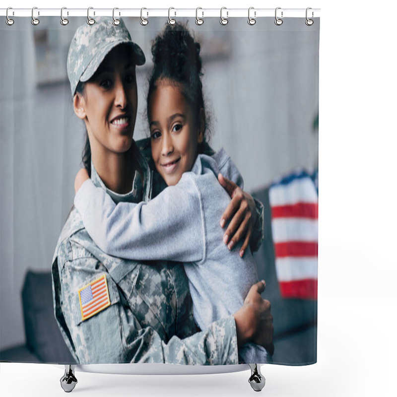 Personality  Daughter Hugging Mother   Shower Curtains