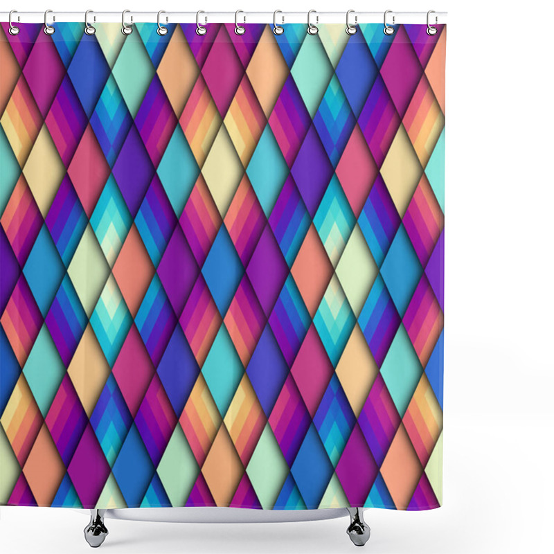 Personality  Argyle Seamless Vector Pattern Background. Pattern Of A Rhombuses. Shower Curtains