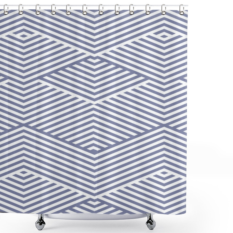 Personality  Abstract Stripped Geometric Background. Vector Illustration Shower Curtains