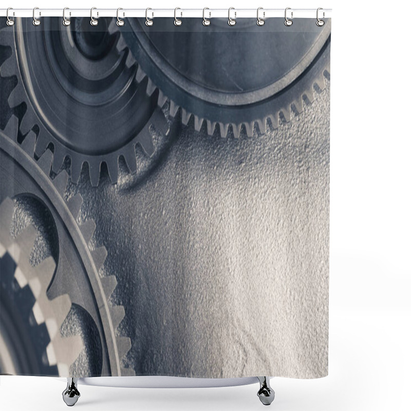 Personality  Engine Gear Wheels, Industrial Background Shower Curtains