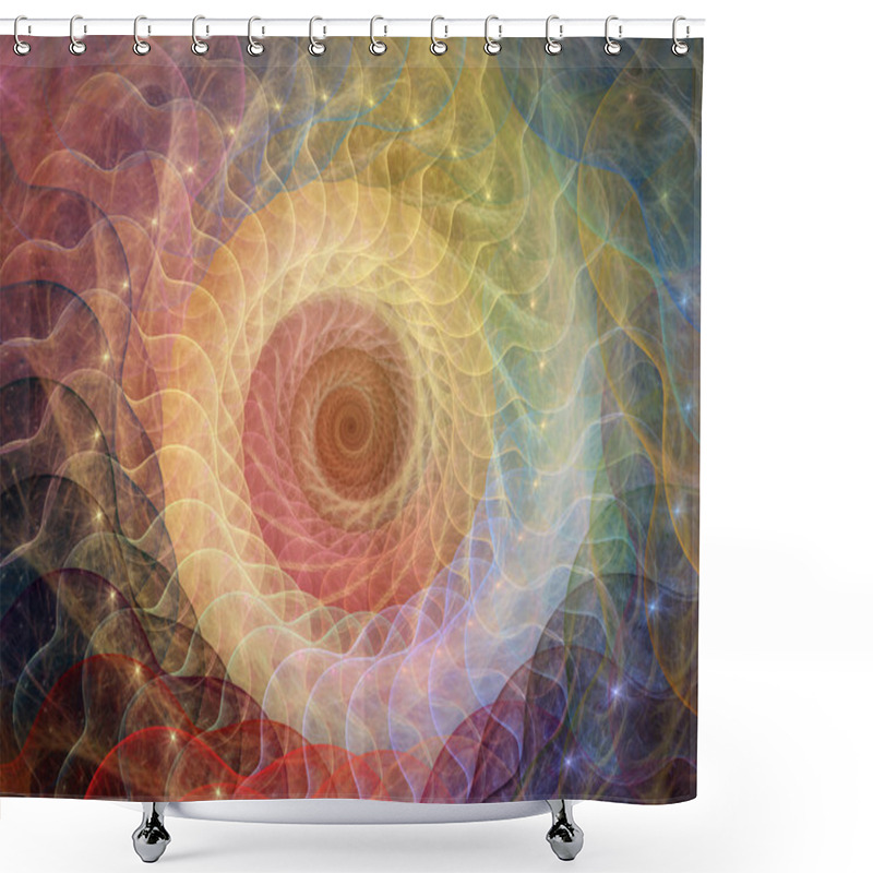 Personality  Spiral Background.  Shower Curtains