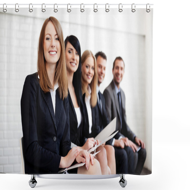 Personality  Successful Businesswoman In Group Of Shower Curtains