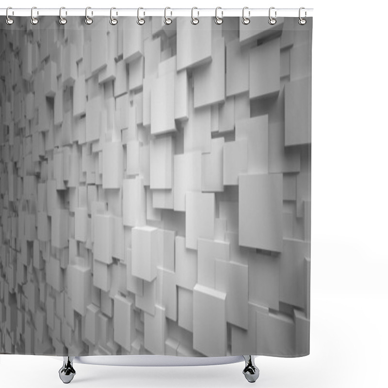 Personality  3d Cubes Shower Curtains