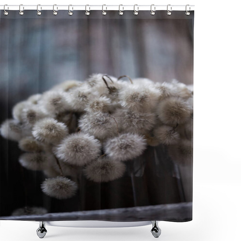 Personality  Bouquet Of White Dandelions Shower Curtains