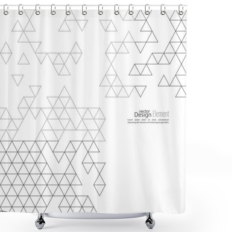 Personality  Creative Abstract Triangle Pattern. Polygonal  Background. Hipst Shower Curtains