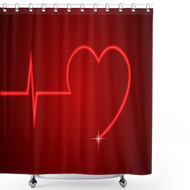 Personality  Heart Line Shower Curtains