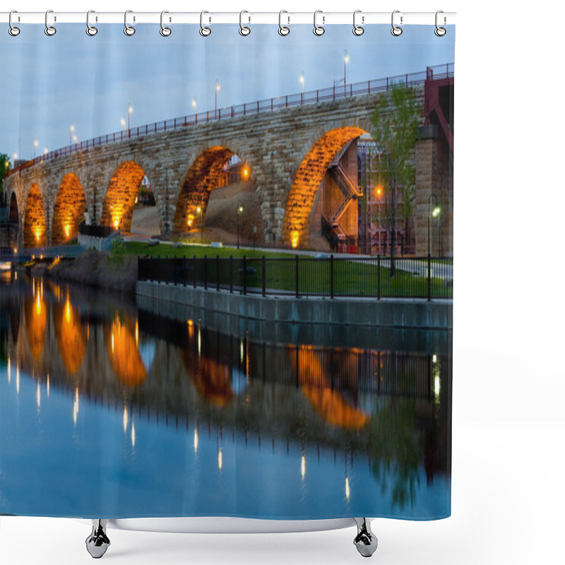 Personality  Stone Arch Bridge Shower Curtains