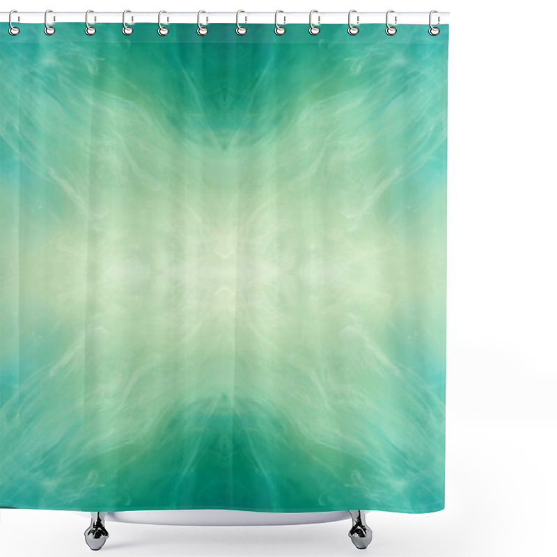 Personality  Green Ink Background. Shower Curtains