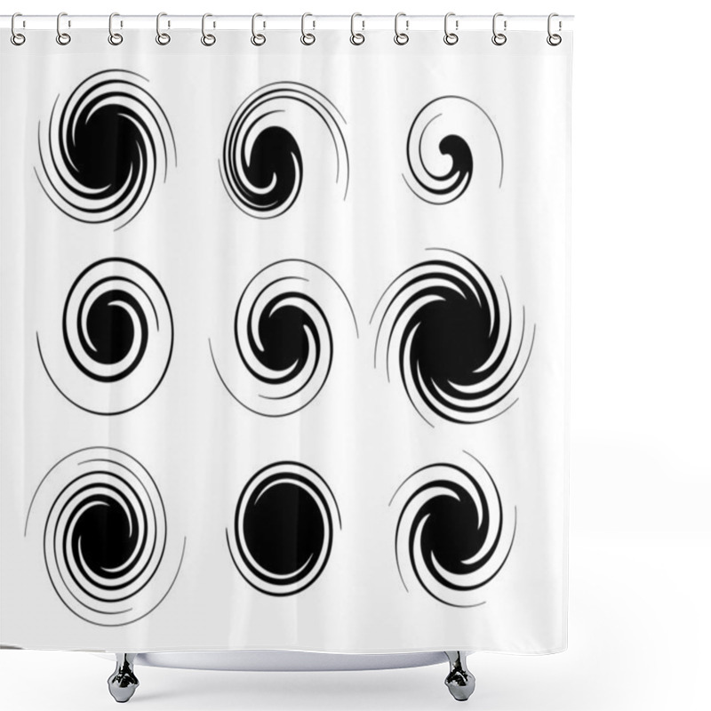 Personality  Spirals Shower Curtains