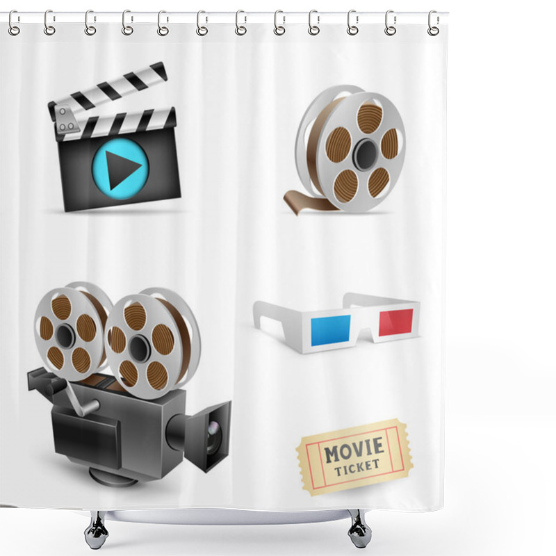 Personality  Cinema Set Shower Curtains